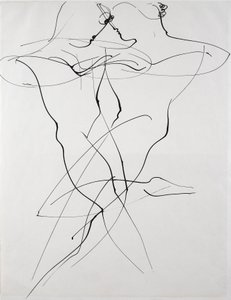 To figurer i modsat bevægelse, dans af Oskar Schlemmer