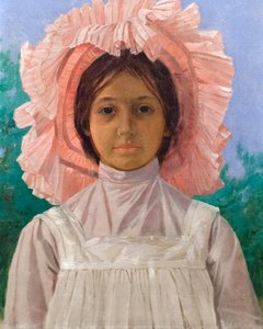 Pige med lyserød kasket af Osman Hamdi Bey