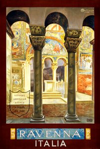 Ravenna rejseplakat, ca. 1925 (farve litho) af Osvaldo Ballerio