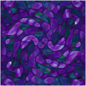 Abstrakte violette hvirvler af Osvaldo Russo