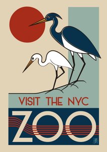 Art Deco i New York City Zoo af Osvaldo Russo