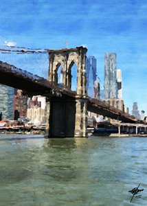 Refleksioner fra Brooklyn Bridge af Osvaldo Russo