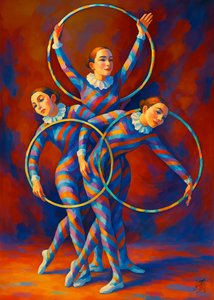 Harlequin-hoopdansere af Osvaldo Russo