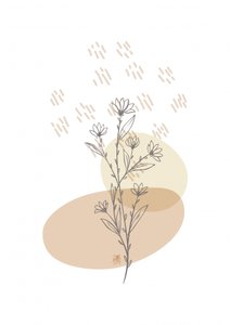 Neutral blomsterskitse