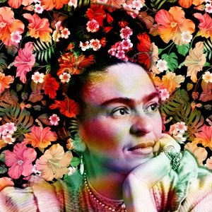 Et livligt blomsterportræt