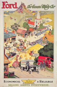 Plakatreklame for Ford - The General Utility Car, ca. 1912