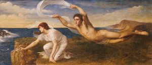Boreas og Orithyia, ca. 1879 (olie på lærred) af Oswald von Glehn