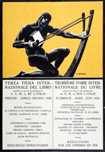 Reklameplakat for bogmessen i Firenze, april juni 1928 af Oswaldo (after) Tofani