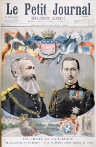 Kong Leopold II af Belgien og Prins Nicholas af Grækenland og Danmark, 1895. af Oswaldo Tofani