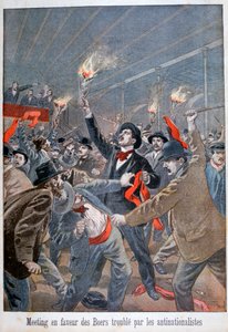 Møde til fordel for boerne forstyrret af anti-nationalisterne, 1900 af Oswaldo Tofani