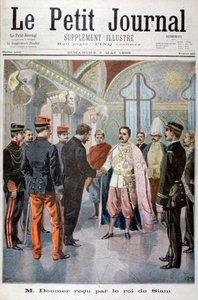 Paul Doumer, generalguvernør i Indokina, modtaget af kongen af Siam i Bangkok, 1899