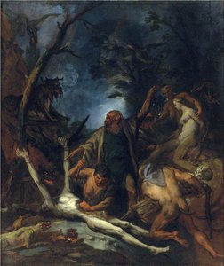 Hekse ved en sort messe - Maleri af Ottaviano Dandini (ca 1706-1740), - Olie på lærred, 97x81,5 - Privat samling af Ottaviano Dandini