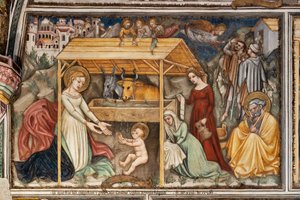 Detalje af en væg: Nativity