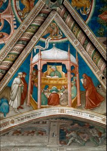 Sankt Augustin underviser i retorik i Kartago. (Fresco