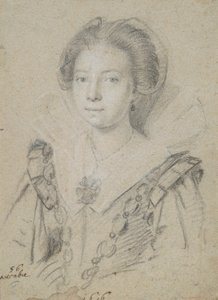 Portræt af en ung dame fra huset Anjou af Ottavio Leoni
