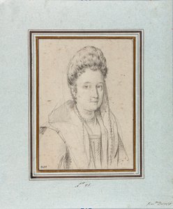 Portræt af Costanza Sforza di Santa Flora (1550-1617), hertuginde af Sora og hustru af Giacomo Boncompagni Tegning af Ottavio Leoni (1578-1630) Genes, Musei di Strada Nuova, inv 2431
