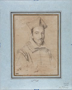 Portræt af prælat sandsynligvis kardinal Francesco Maria Bourbon Del Monte Santa Maria (1549-1627) Tegning af Ottavio Leoni (1578-1630) 1616 Genes, Musei di Strada Nuova, Fondo Disegni, inv 2418