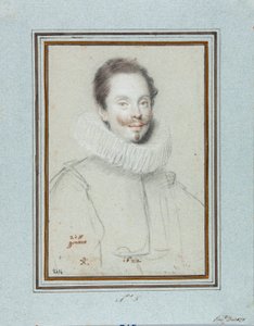 Portræt af markisen Paris Pinelli (1600-tallet) Tegning af Ottavio Leoni (1578-1630) 1600-tallets gener, Musei di Strada Nuova, Fondo Disegni, inv 2414