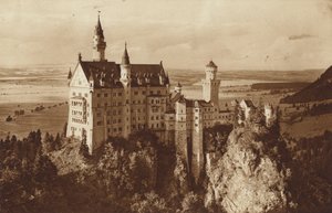 Bayerske Kongeslottet Neuschwanstein, nær Fussen