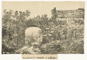 Citadelpoort til Luik Porten til Citadellet i Liège (titel på objektet) af Otto Baron Howen