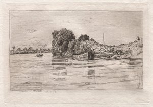 Donau ved Walhalla, 1879. af Otto H. Bacher