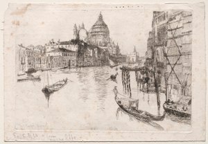 Indgang til Canal Grande, 1880. af Otto H. Bacher