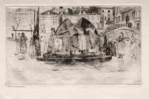 Ætsninger af Venedig: Pozzo San Vio, 1882. af Otto H. Bacher