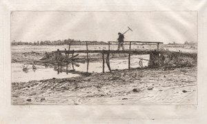Footbridge, Worth, 1879. af Otto H. Bacher