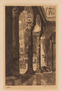 Interiør af St. Marks, Venedig. af Otto H. Bacher