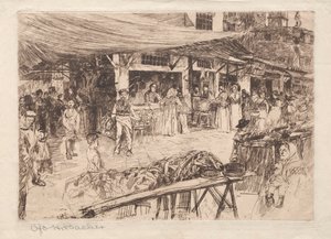 Gamle marked, Firenze, 19.-20. århundrede. af Otto H. Bacher