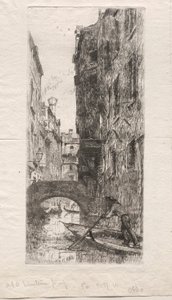 Ponte del Pistor, Venedig, 1880 af Otto H. Bacher