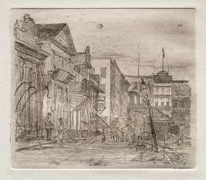 Southwest Corner, Public Square, Cleveland, 1878. af Otto H. Bacher