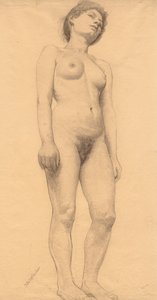 Stående nøgen kvinde, formentlig 1878-79.