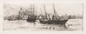 To både, Venedig, 1880. af Otto H. Bacher