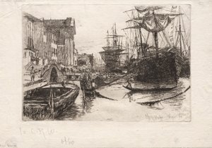 Udsigt i Venedig, 1880. af Otto H. Bacher