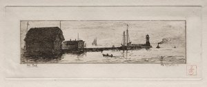 West Pier, Cleveland, 1878. af Otto H. Bacher