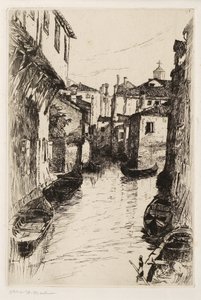 En kanal i Venedig, ca. 1880-82 (radering)