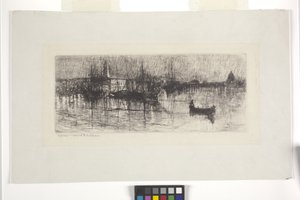 Regnfuld aften i Venedig af Otto Henry Bacher
