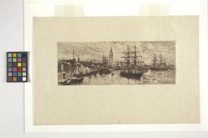 Venedig, skibsfart og Palazzo Ducale af Otto Henry Bacher