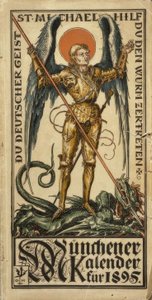 Din tyske ånd, St. Michael, hjælp med at knuse ormen af Otto Hupp