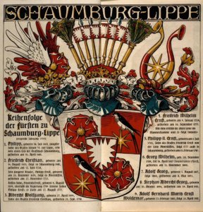 Schaumburg-Lippe. Rækken af ​​fyrsterne af Schaumburg-Lippe