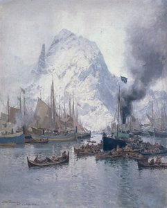 Ankomst af Agnsilddamperen, Svolvær