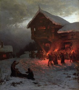 Kæmp ved en julefest