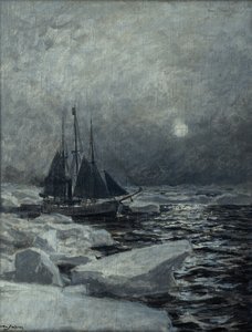 Fram i det arktiske hav (olie på lærred) af Otto Ludvig Sinding