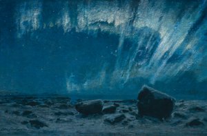 Nordlys (olie på lærred)