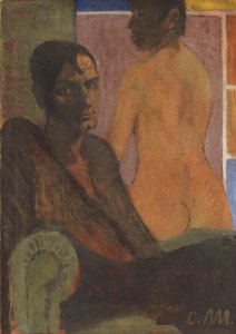 Selvportræt med bagside, ca 1929. af Otto Mueller