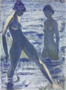 Badende, c.1927 af Otto Mueller