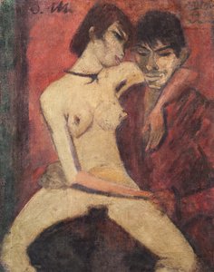 Siddende Gipsy Lovers, 1922 (se 274040 for verso)