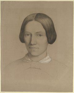 Portræt af Emilie Scholderer, kunstnerens mor, en face af Otto Scholderer