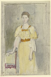 Stående dame af Otto Scholderer